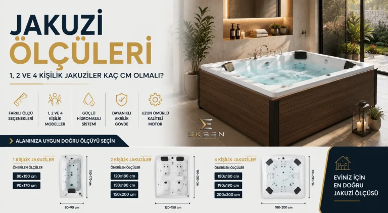 Jakuzi Ölçüleri: 1, 2 ve 4 Kişilik Jakuziler Kaç cm Olmalı?