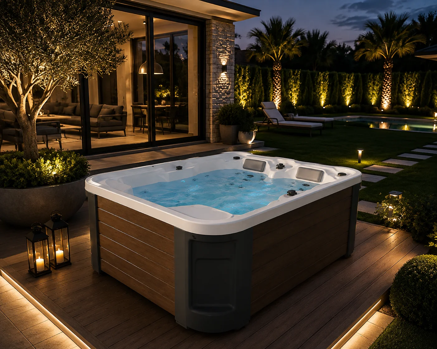 Villa Bahçesinde SPA Jakuzi